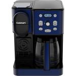 Cuisinart SS-16 Coffee Maker - 12-Cup Glass Carafe with Hot/Iced Brewing - Single-Serve Option - Compact Design in Navy Blue