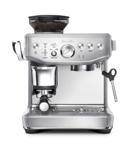 Breville Barista Express Impress BES876BSS - Semi-Automatic Espresso Machine with Built-in Coffee Grinder & Steam Wand - Stainless Steel