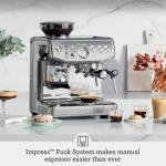 Breville Barista Express Impress BES876BSS - Semi-Automatic Espresso Machine with Built-in Coffee Grinder & Steam Wand - Stainless Steel