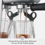 Breville Bambino Plus BES500DBL - Automatic Espresso Machine with Milk Frother, 3-Second Startup - Ideal for Lattes & Cappuccinos - Damson Blue