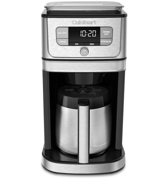 Cuisinart DGB-850 Burr Grind & Brew - Fresh-Ground Coffee Maker with 10-Cup Thermal Carafe, Programmable - Black/Stainless