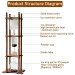 YDBMY 3000ml Commercial Ice Drip Cold Brew Coffee Maker with Stainless Steel Regulator
