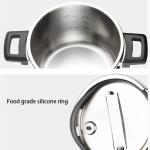 FUMBJFKT Stainless Steel Household Gas Pressure Cooker Explosion-Proof Induction Cooker Universal Multi-Purpose Pot 100kpa (Color : D, Size : 4L) (D 4L) (Size:6L)