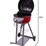 Char-Broil Patio Bistro TRU-Infrared Electric Grill - No Flare-Ups, Even Cooking - Small Outdoor Grill for Balconies - Red 20602109