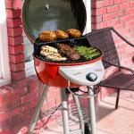 Char-Broil Patio Bistro TRU-Infrared Electric Grill - No Flare-Ups, Even Cooking - Small Outdoor Grill for Balconies - Red 20602109