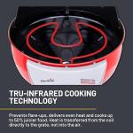 Char-Broil Patio Bistro TRU-Infrared Electric Grill - No Flare-Ups, Even Cooking - Small Outdoor Grill for Balconies - Red 20602109