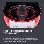 Char-Broil Patio Bistro TRU-Infrared Electric Grill - No Flare-Ups, Even Cooking - Small Outdoor Grill for Balconies - Red 20602109