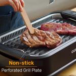 CUSIMAX Smokeless Indoor Electric Grill with Glass Lid & LED Display
