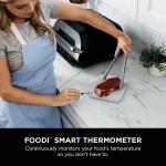 Ninja Foodi Smart XL 6-in-1 Indoor Grill & Air Fryer – Roast, Bake, Broil, Dehydrate – Smart Thermometer, Black/Silver (FG551