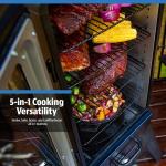 Pit Boss Grills PBV3A1 Electric Smoker, Blue Hammertone, 684 sq inches
