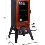 Pit Boss Grills PBV3G1 Vertical Smoker, Red Hammertone 684 sq inches (pack of 1)