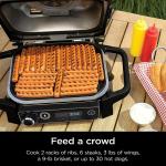 Ninja OG701 Woodfire Electric Grill & Smoker – 7-in-1 Pellet Grill, Air Fryer – Portable, Grey (Renewed)"
