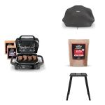 Ninja OG751BRN Woodfire Pro 7-in-1 Outdoor Grill & Smoker Bundle, Grey