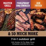 Ninja OG751BRN Woodfire Pro 7-in-1 Outdoor Grill & Smoker Bundle, Grey